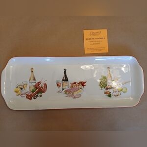 Philippe Deshoulieres Rectangular Porcelain Serving Plate New In Box 15 inch